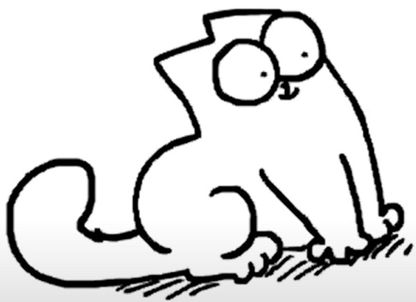 Wie man Simons Katze mit einem Bleistift Schritt für Schritt für Anfänger zeichnet