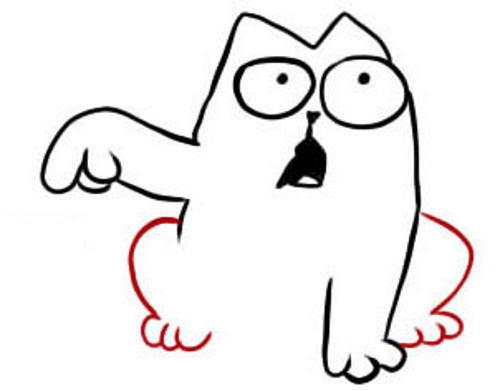 Wie man Simons Katze mit einem Bleistift Schritt für Schritt für Anfänger zeichnet