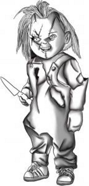 Wie man eine Chucky-Puppe mit einem Bleistift Schritt für Schritt für Anfänger zeichnet