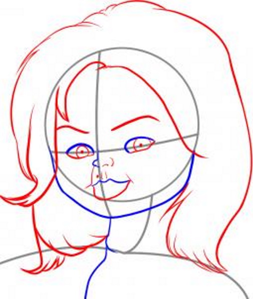 Wie man eine Chucky-Puppe mit einem Bleistift Schritt für Schritt für Anfänger zeichnet