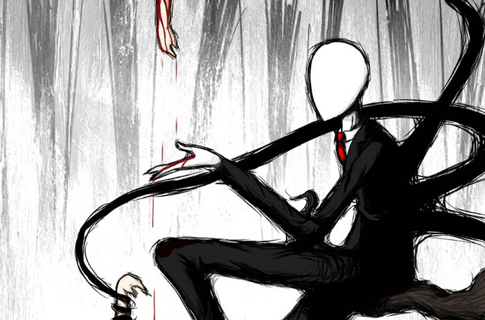 Wie man Slenderman vom Bleistift etappenweise zeichnet