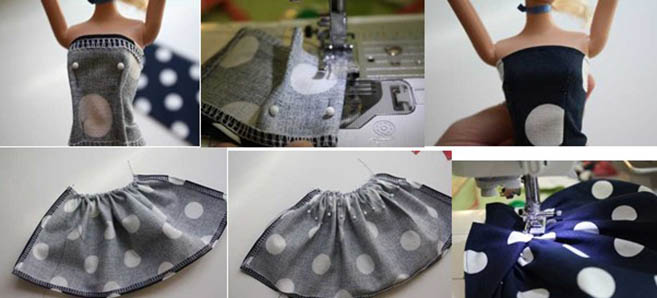 DIY-Kleidung für Barbie-Puppen. Muster, wie man aus Stoff näht