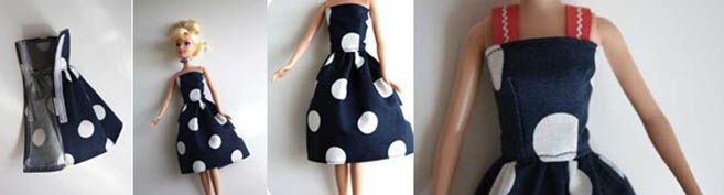 DIY-Kleidung für Barbie-Puppen. Muster, wie man aus Stoff näht