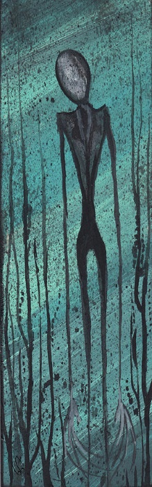 Wie man Slenderman vom Bleistift etappenweise zeichnet