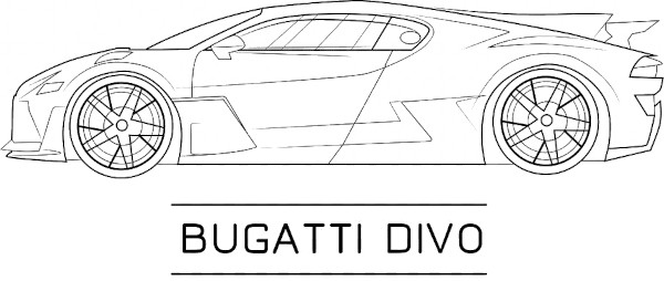 Wie man Bugatti Veyron, Divo, Chiron mit einem Bleistift zeichnet