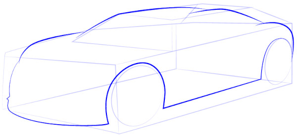 Wie man Bugatti Veyron, Divo, Chiron mit einem Bleistift zeichnet