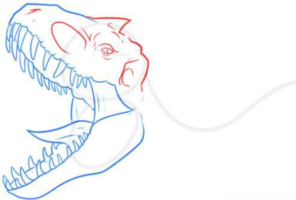 Wie man Indominus Rex Schritt für Schritt mit Bleistift zeichnet