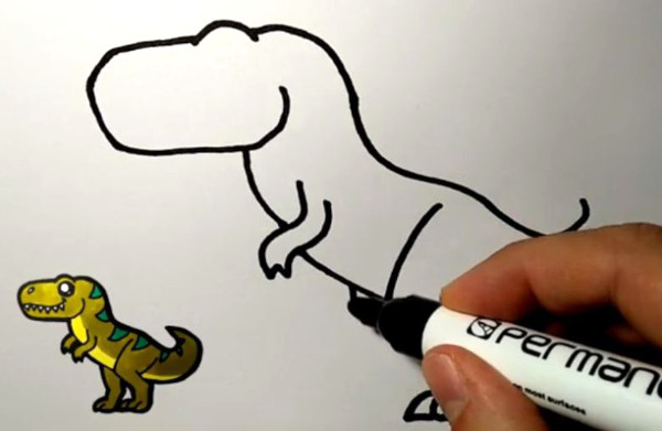 Wie man Indominus Rex Schritt für Schritt mit Bleistift zeichnet