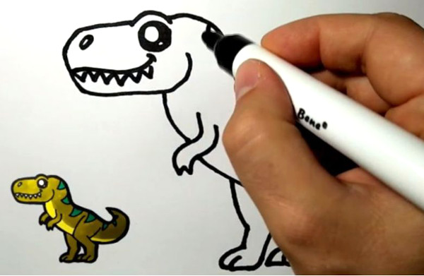 Wie man Indominus Rex Schritt für Schritt mit Bleistift zeichnet