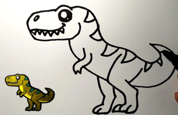 Wie man Indominus Rex Schritt für Schritt mit Bleistift zeichnet