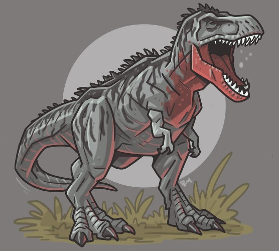 Wie man Indominus Rex Schritt für Schritt mit Bleistift zeichnet