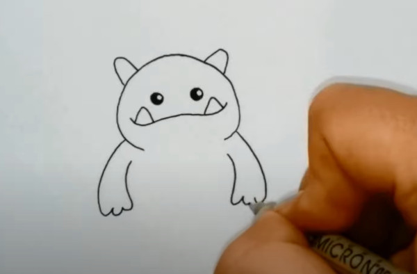 Wie man ein gruseliges Monster mit einem Bleistift Schritt für Schritt für Anfänger zeichnet