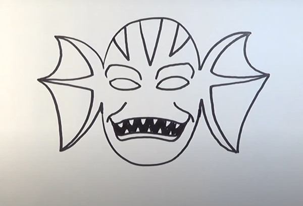 Wie man ein gruseliges Monster mit einem Bleistift Schritt für Schritt für Anfänger zeichnet