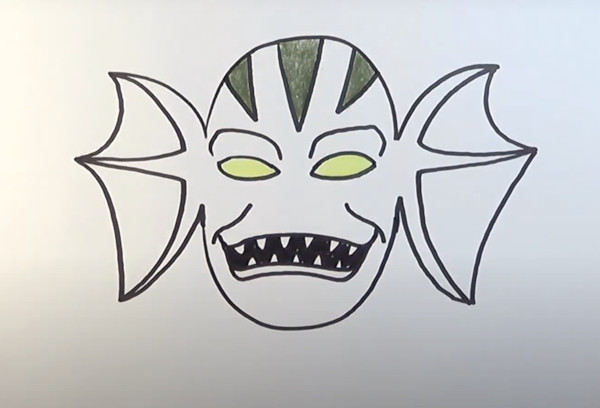 Wie man ein gruseliges Monster mit einem Bleistift Schritt für Schritt für Anfänger zeichnet