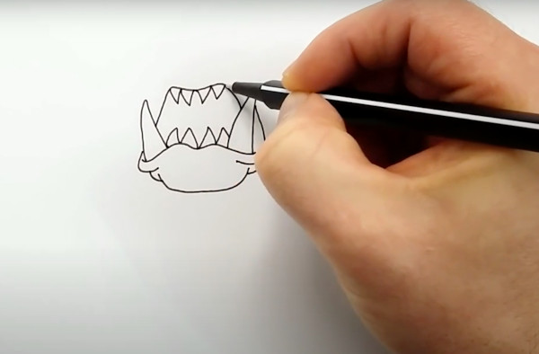 Wie man ein gruseliges Monster mit einem Bleistift Schritt für Schritt für Anfänger zeichnet