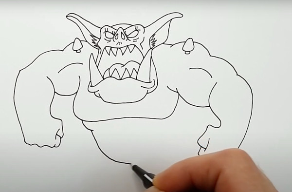 Wie man ein gruseliges Monster mit einem Bleistift Schritt für Schritt für Anfänger zeichnet