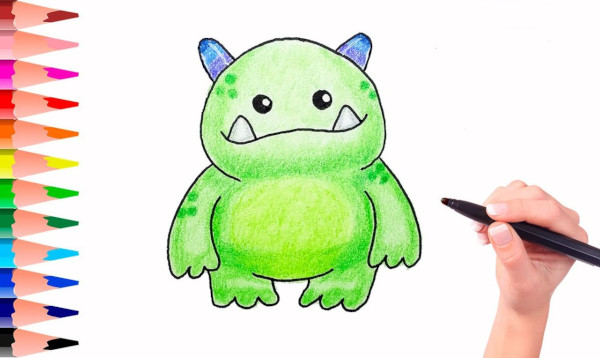 Wie man ein gruseliges Monster mit einem Bleistift Schritt für Schritt für Anfänger zeichnet