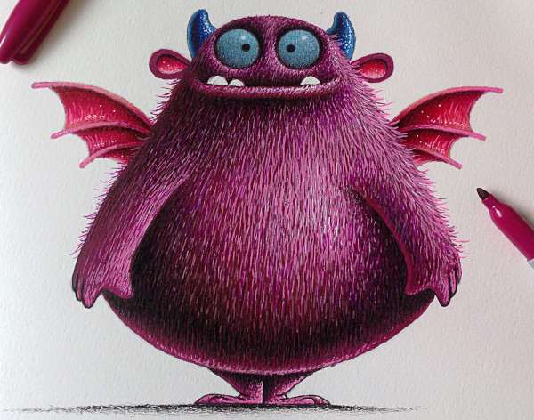 Wie man ein gruseliges Monster mit einem Bleistift Schritt für Schritt für Anfänger zeichnet