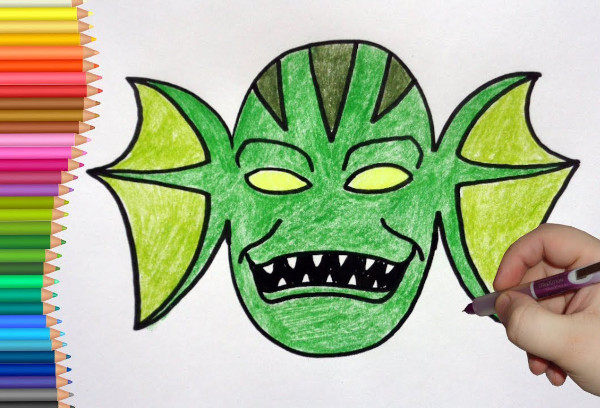 Wie man ein gruseliges Monster mit einem Bleistift Schritt für Schritt für Anfänger zeichnet