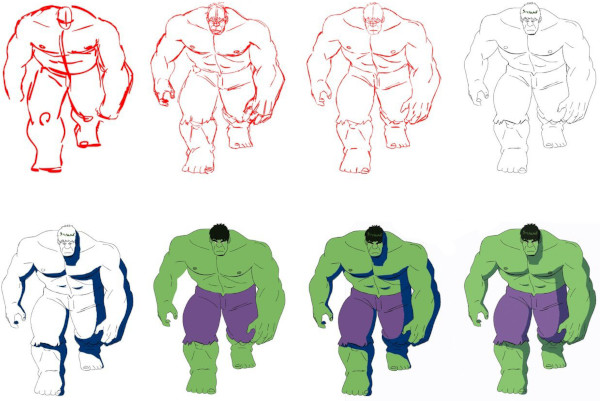 Wie man einen Superhelden (Marvel Superheroes) mit einem Bleistift Schritt für Schritt für Kinder zeichnet