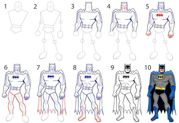 Wie man einen Superhelden (Marvel Superheroes) mit einem Bleistift Schritt für Schritt für Kinder zeichnet
