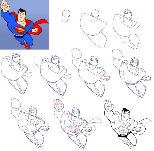 Wie man einen Superhelden (Marvel Superheroes) mit einem Bleistift Schritt für Schritt für Kinder zeichnet