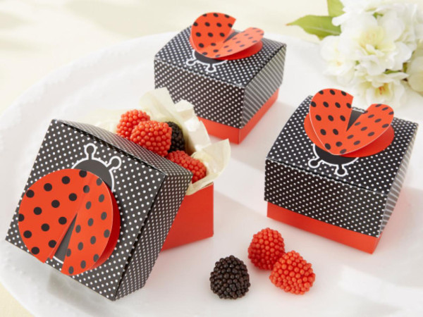 DIY-Bonbonschachtel aus Pappe und Papier. Schemata