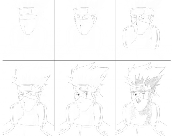 Wie man Naruto-Figuren mit einem Bleistift Schritt für Schritt für Anfänger zeichnet