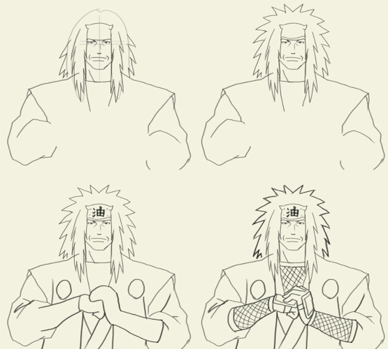 Wie man Naruto-Figuren mit einem Bleistift Schritt für Schritt für Anfänger zeichnet