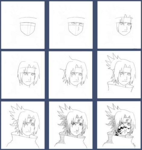 Wie man Naruto-Figuren mit einem Bleistift Schritt für Schritt für Anfänger zeichnet