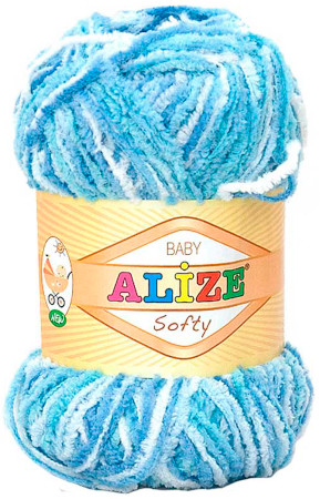 Decke aus Plüschgarn mit Stricknadeln für Neugeborene. Schemata und Beschreibung