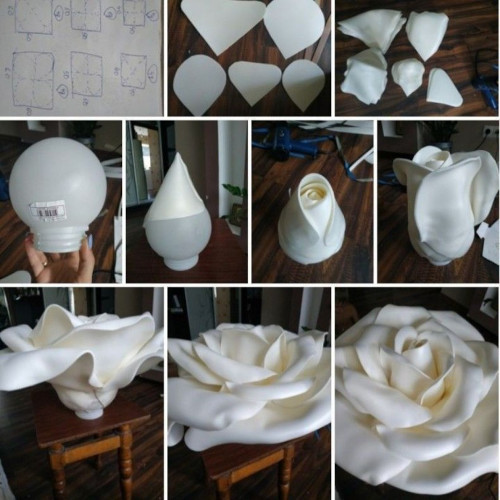 DIY Foamiran-Lampe. Meisterkurse