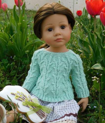Strickkleidung für Puppen mit Stricknadeln mit eigenen Händen