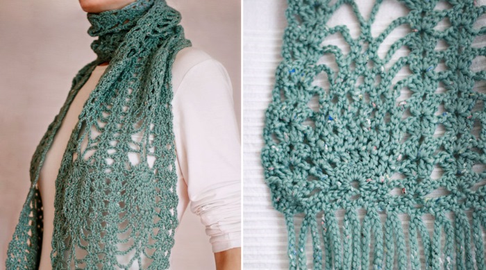 Häkelmuster für Schals und Snoods. Schemata, Beschreibungen einfach, schön, zart