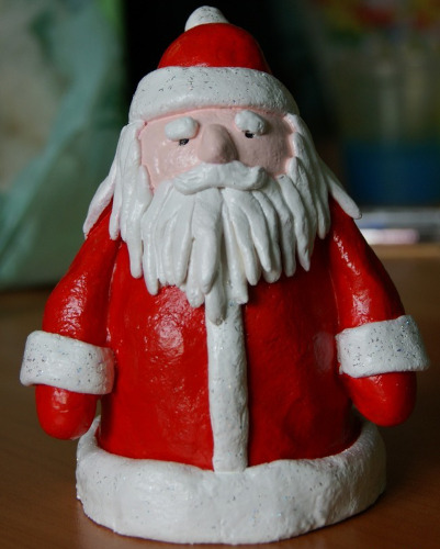 Weihnachtsmann aus Salzteig mit eigenen Händen Schritt für Schritt