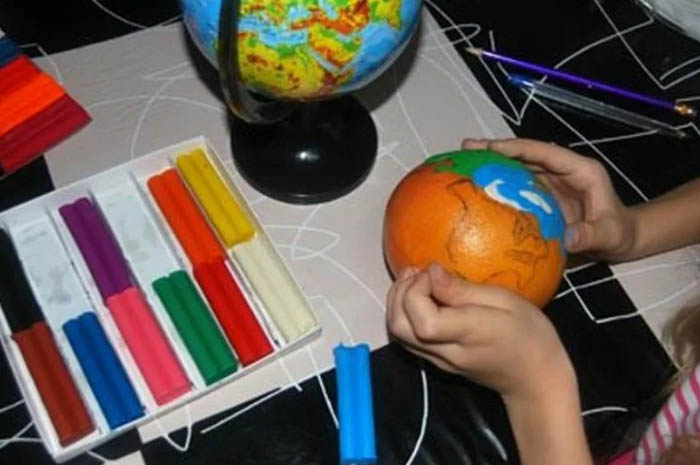 Globus aus Plastilin. So machen Sie es selbst, Modell