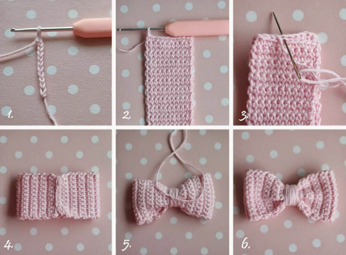 So häkeln Sie eine Schleife für ein Amigurumi-Spielzeug. Schema und Beschreibung