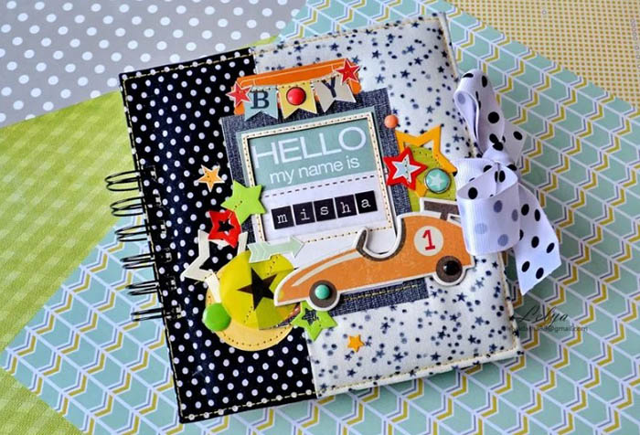 DIY-Fotoalbum-Cover aus Stoff, Karton