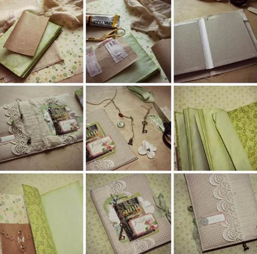 DIY-Fotoalbum-Cover aus Stoff, Karton