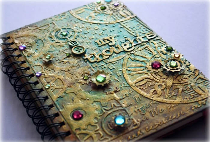 DIY-Fotoalbum-Cover aus Stoff, Karton