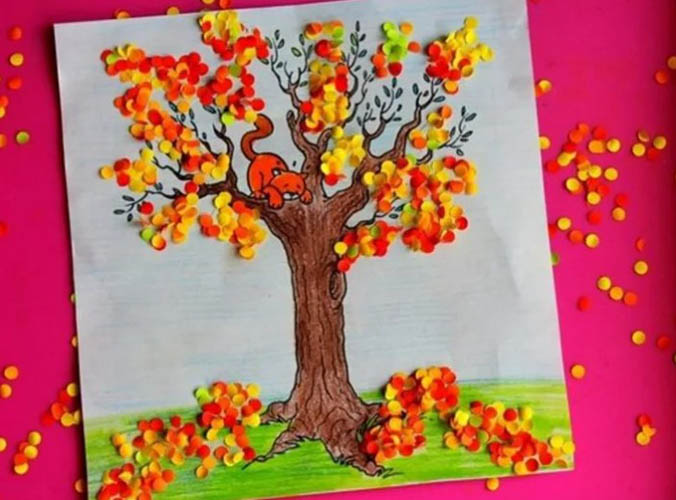 Einfaches Herbstbasteln für Kindergarten, Schule mit eigenen Händen