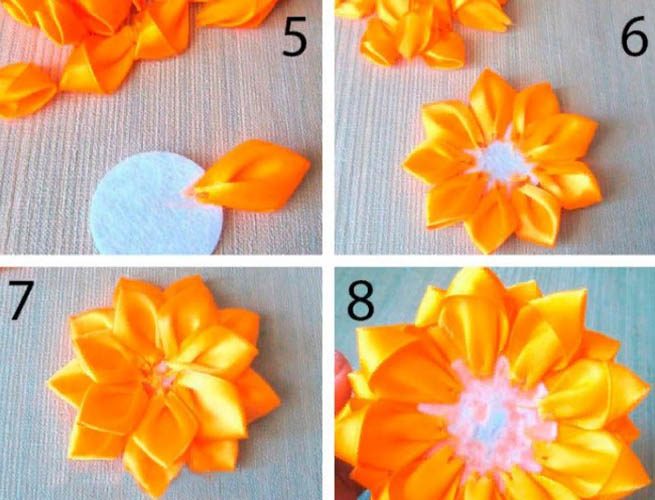 Wie man mit eigenen Händen eine Sonnenblume macht