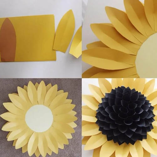 Wie man mit eigenen Händen eine Sonnenblume macht