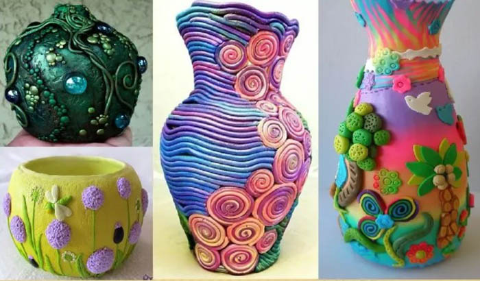 DIY-Vase aus Plastilin. Wie macht man