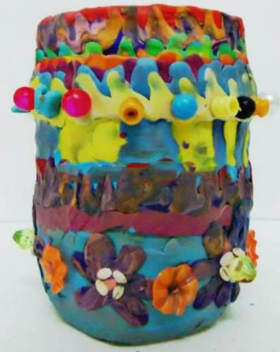 DIY-Vase aus Plastilin. Wie macht man