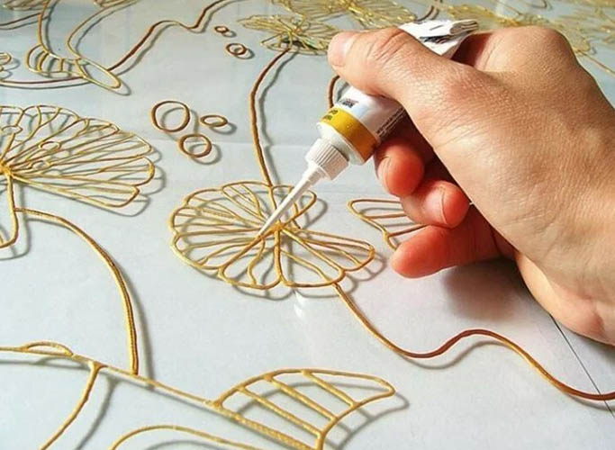Buntglas. So zeichnen Sie Schritt für Schritt auf Papier und Glas