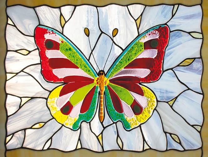Buntglas. So zeichnen Sie Schritt für Schritt auf Papier und Glas