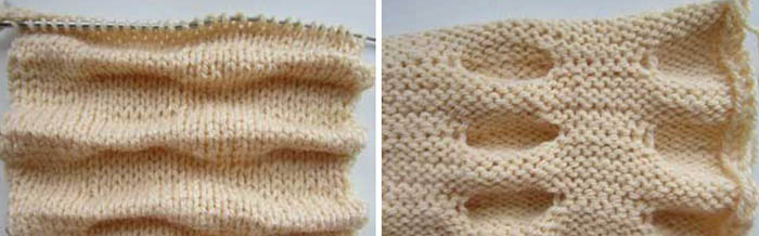 Stricken im Cloquet-Stil mit Stricknadeln und Häkeln. Schemata und Beschreibung, Muster
