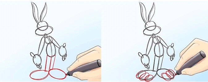 Hasen-Cartoon-Zeichnung, Bilder auf weißem, transparentem Hintergrund