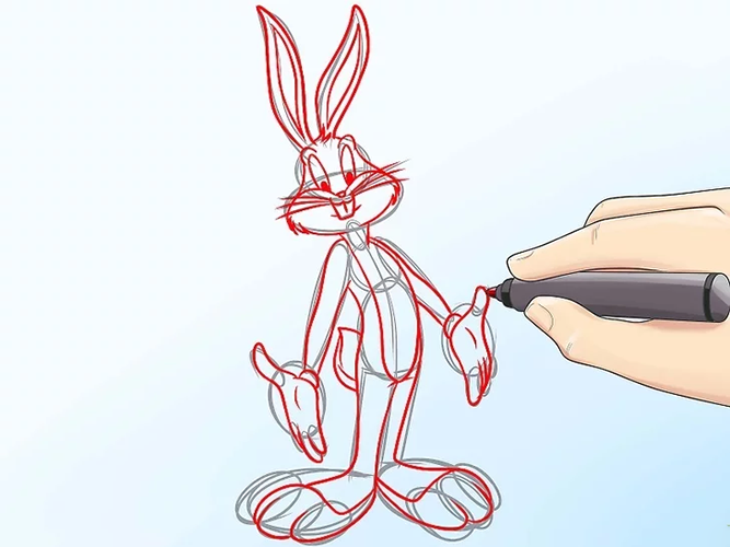 Hasen-Cartoon-Zeichnung, Bilder auf weißem, transparentem Hintergrund